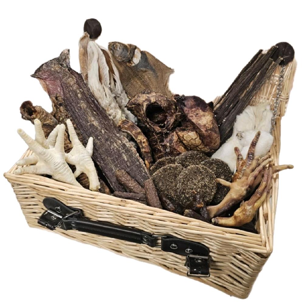 Small Breed Variety Natural Dog Treat Bundle Box lamb, biltong, chicken, rabbit, pork, beef etc