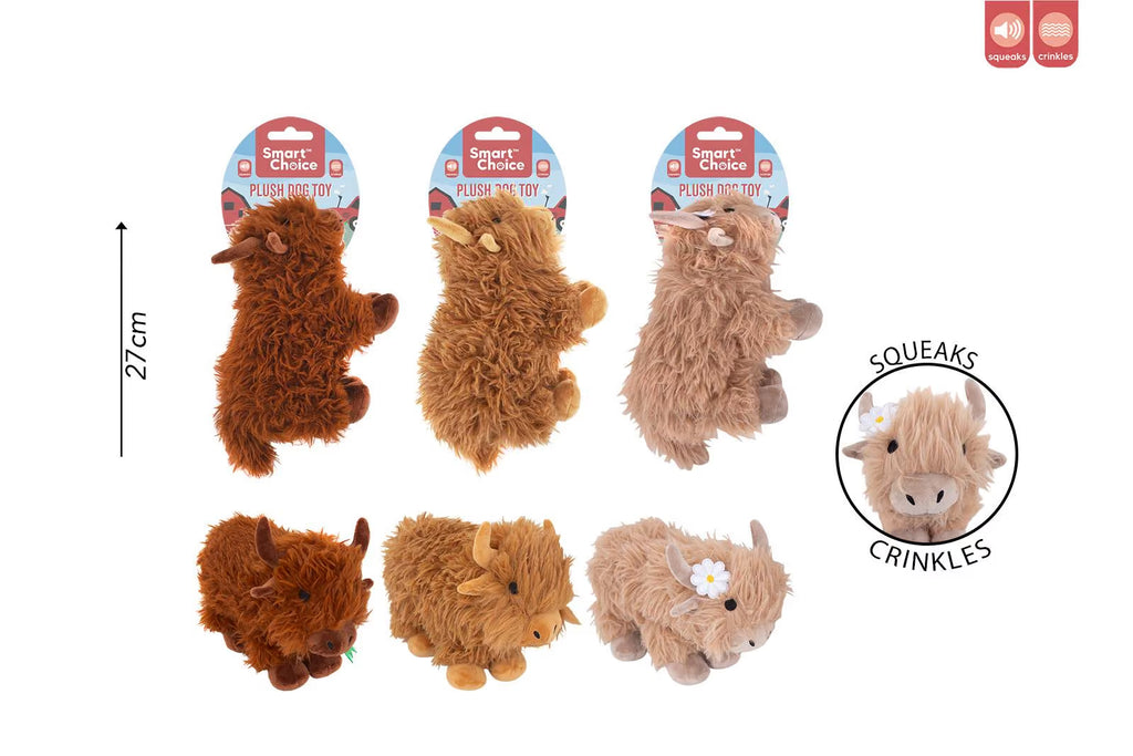 Squeaky Highland Dog Plush