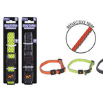 SIZE MEDIUM REFLECTIVE TEXTURED DOG COLLAR 30-50CM