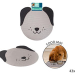 ANTI SLIP DOG HEAD FOOD MAT 43X42CM