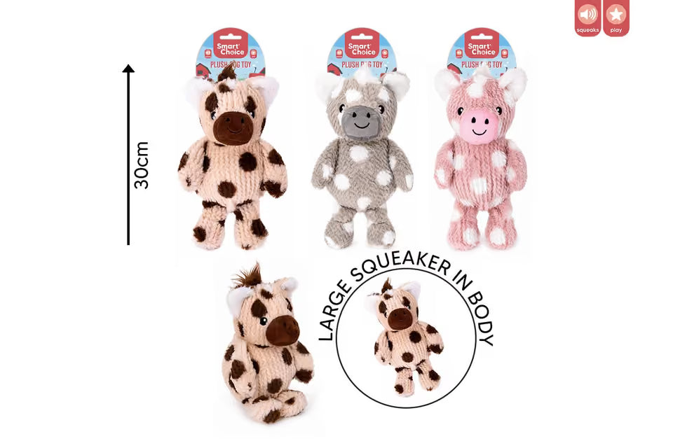 Squeaky Cow Dog Plush