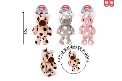 Squeaky Cow Dog Plush
