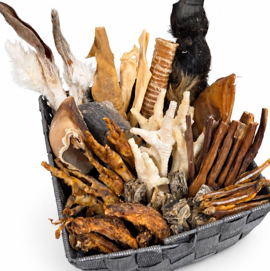 Deluxe natural 50 items dog treat Box