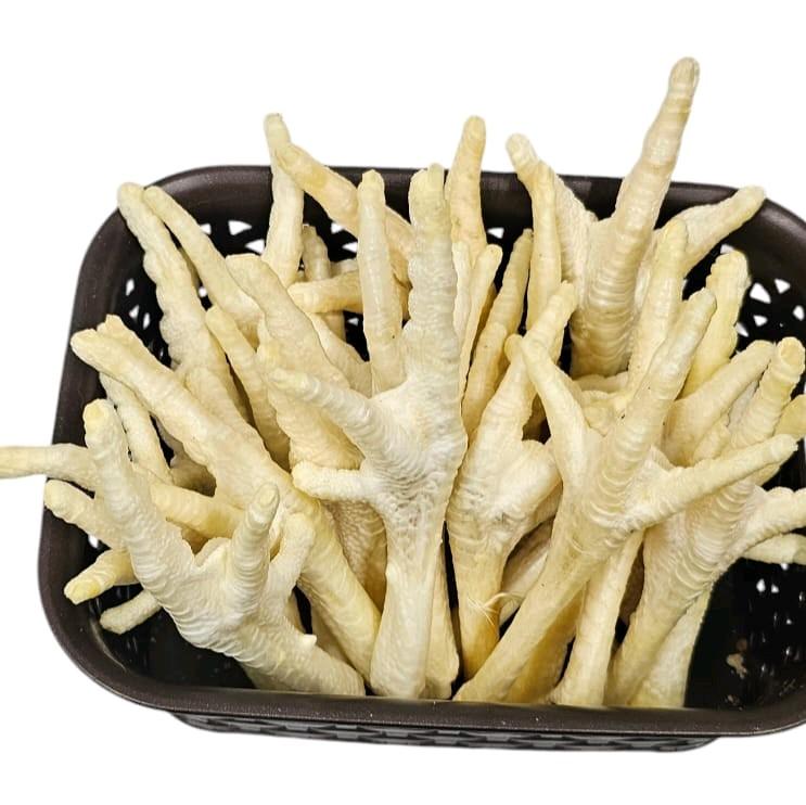 Pack of 10 Natural Dog Treat Puffed White  Chicken Feet