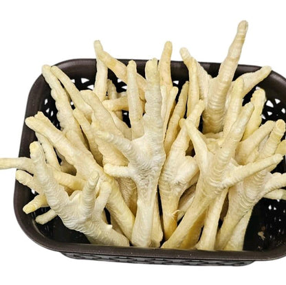 Pack of 10 Natural Dog Treat Puffed White  Chicken Feet