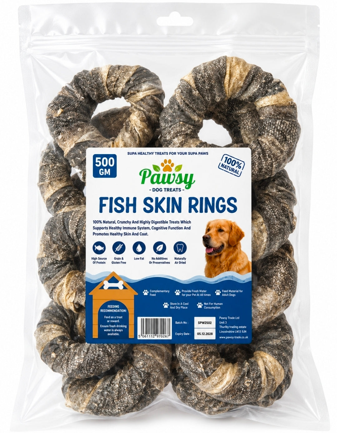 1kg fish skin donut cod rings