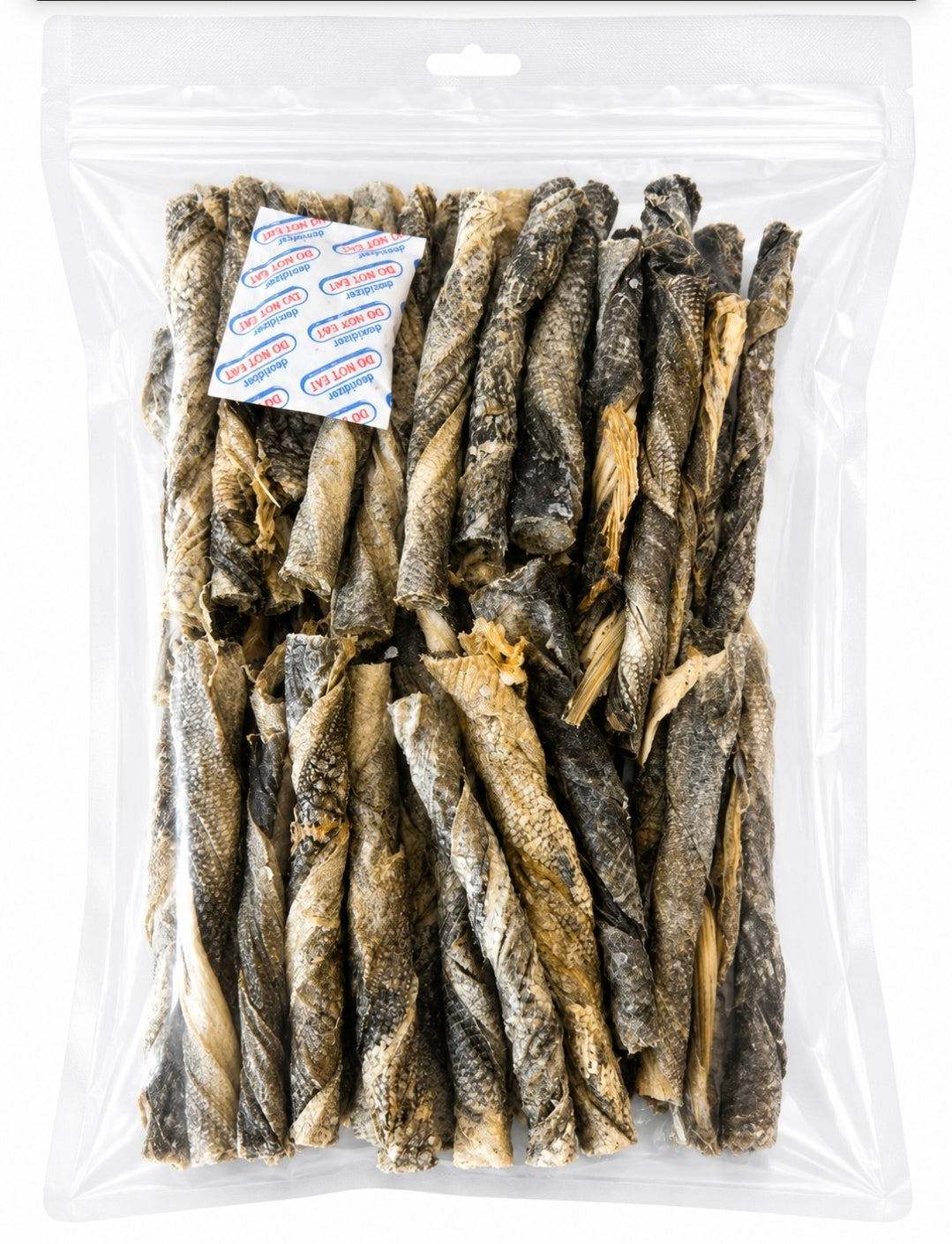 1kg fish skin twists natural dog treats