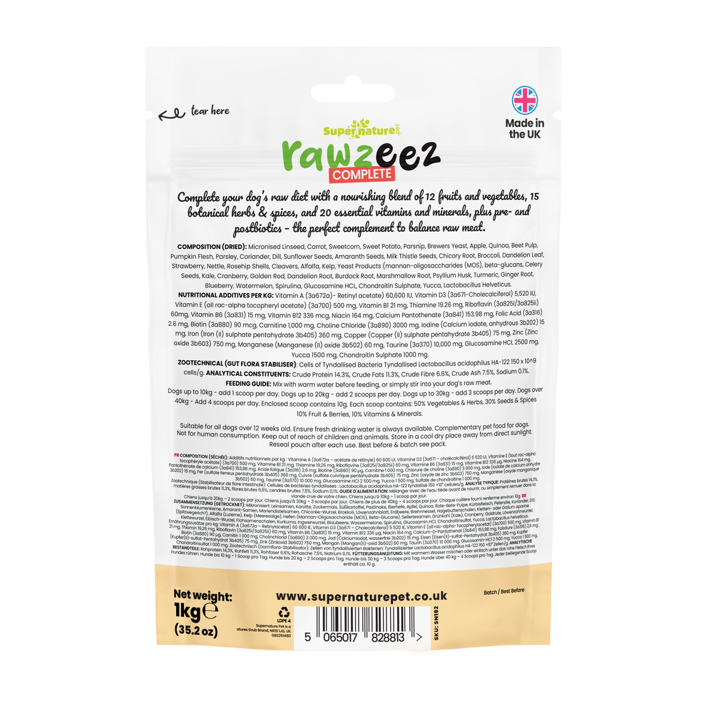 Rawzeez Complete powder for Dogs 500g