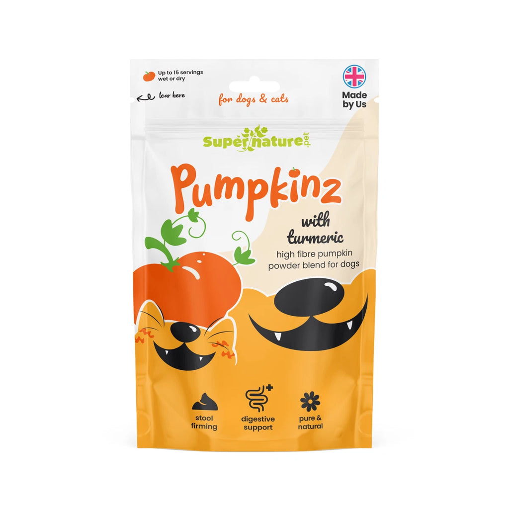 Supernature Pumpkin Powder with Turmeric for Dogs & Cats 100g | Stool Firming