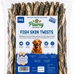 1kg fish skin twists natural dog treats